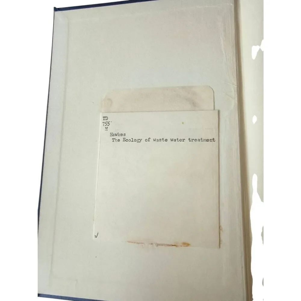The Ecology Of Waste Water Treatment By H. A. Hawkes 1963 Ex library